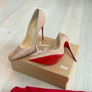New CHRISTIAN LOUBOUTIN So Kate 120 patent-leather pumps